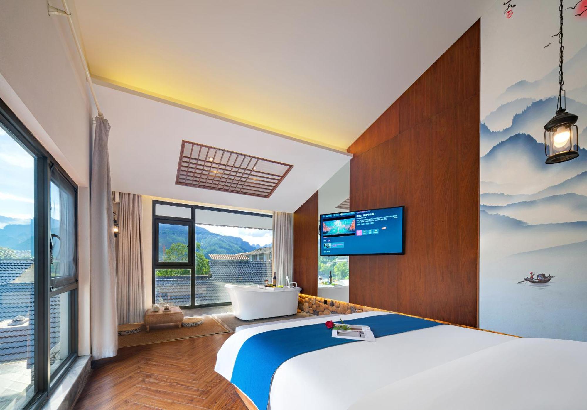 Hotel 張家界武陵源北岸輕奢客棧 森林公園店 Čang-ťia-ťie Exteriér fotografie